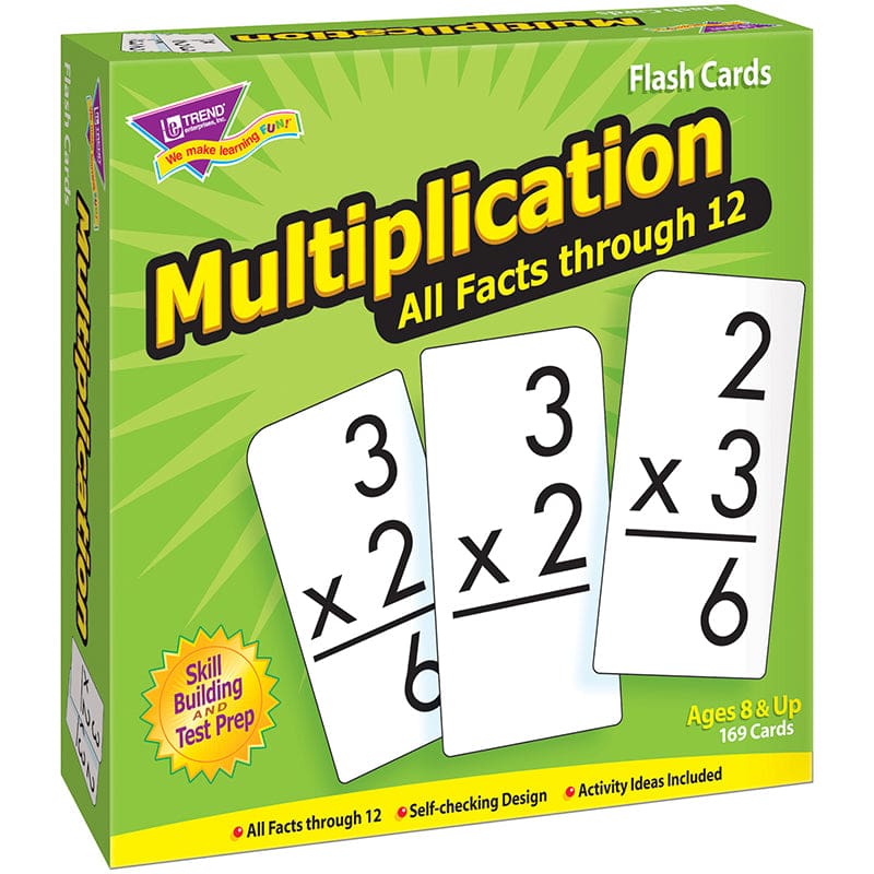 Flash Cards All Facts 169/Box 0-12 Multiplication (Pack of 2) - Flash Cards - Trend Enterprises Inc.