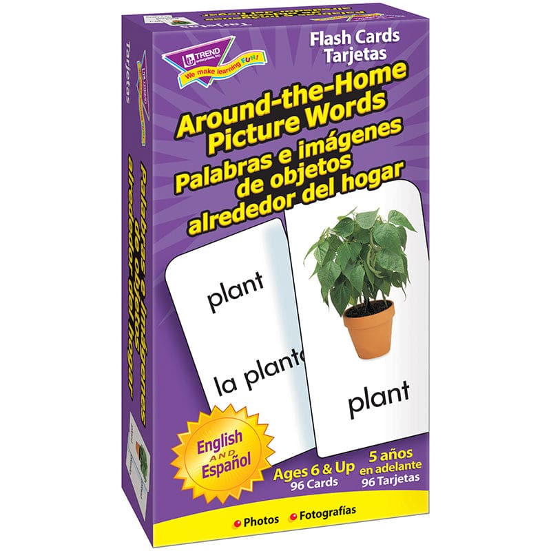 Flash Cards Around The Home 96/Box (Pack of 6) - Sight Words - Trend Enterprises Inc.