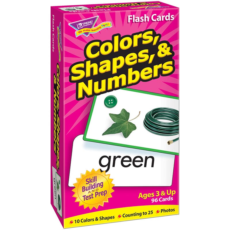 Flash Cards Colors Shapes 96/Box Numbers (Pack of 6) - Sorting - Trend Enterprises Inc.