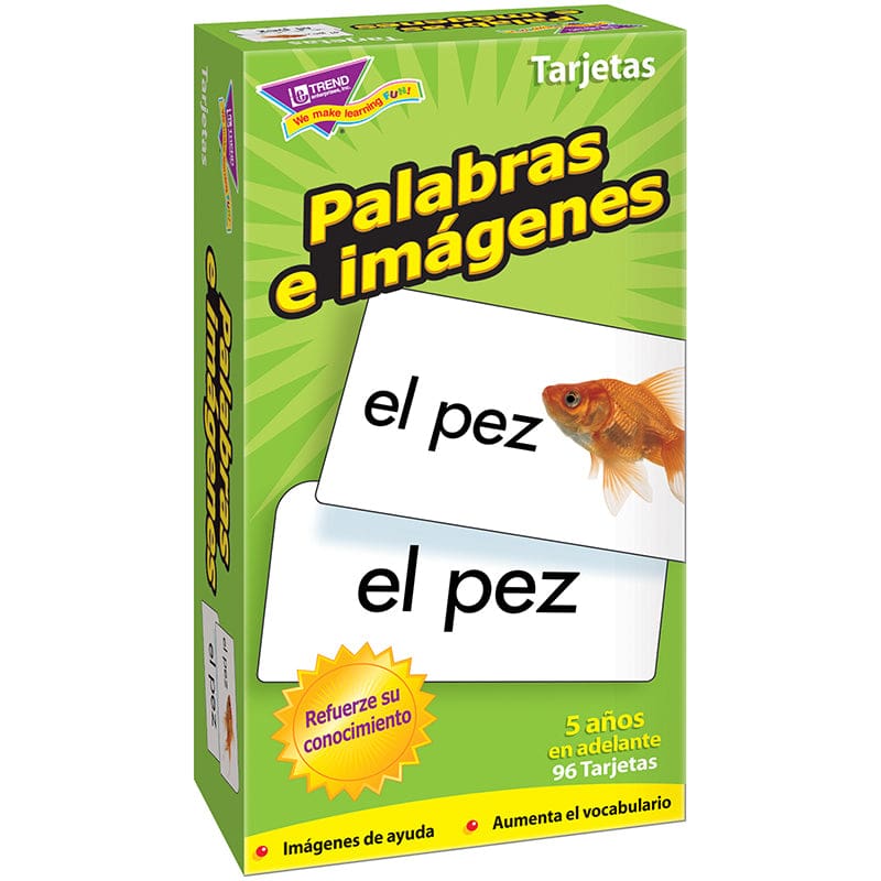 Flash Cards Palabras E 96/Box Imagenes (Pack of 6) - Flash Cards - Trend Enterprises Inc.