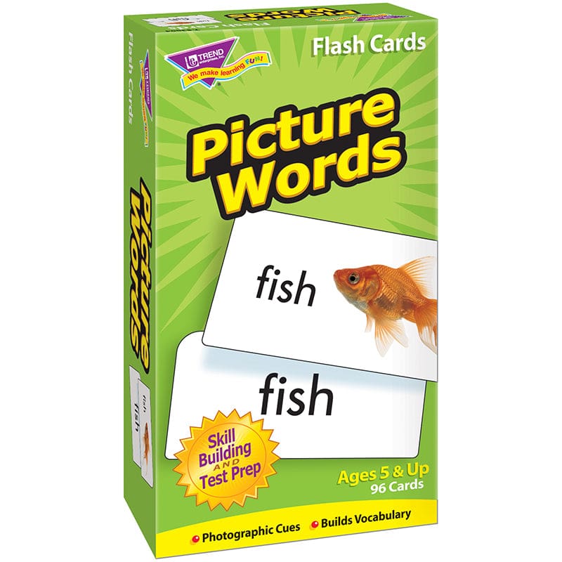 Flash Cards Picture Words 96/Box (Pack of 6) - Word Skills - Trend Enterprises Inc.