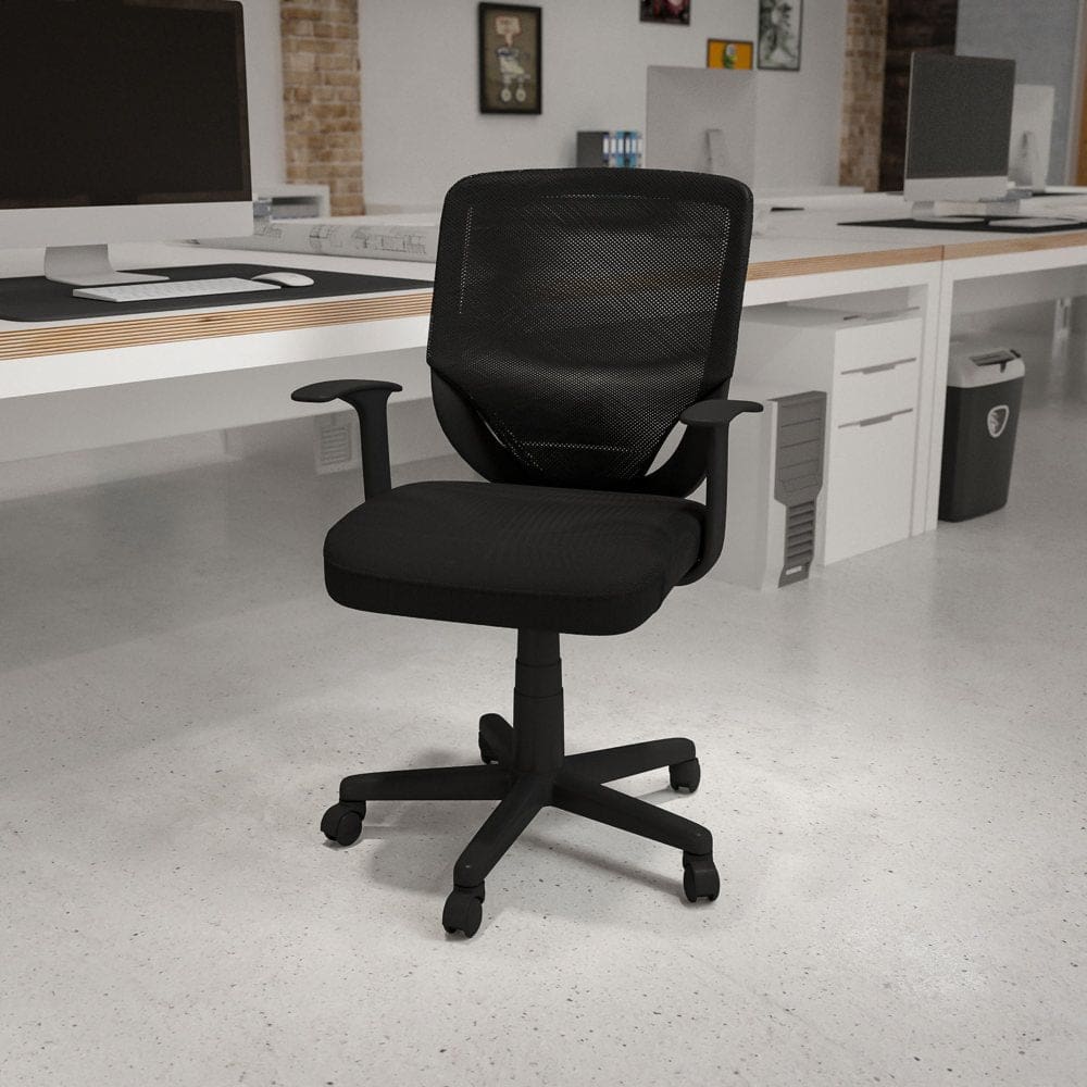 Flash Furniture Mid-Back Mesh Office Chair Black - Office Chairs - Flash Furniture
