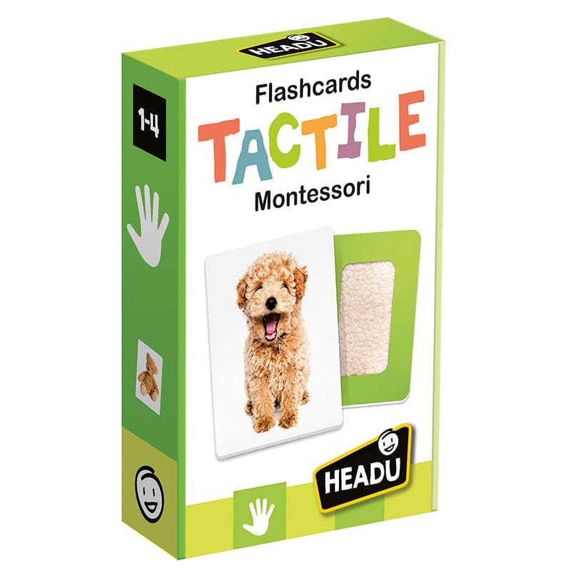 Flashcards Tactile Montessori (Pack of 3) - Sensory Development - Headu Usa LLC