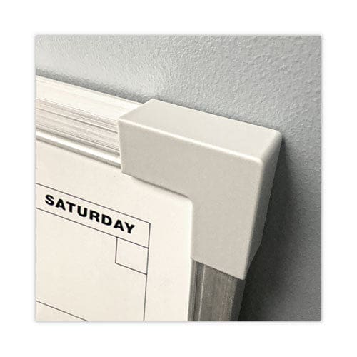 Flipside Framed Calendar Dry Erase Board 24 X 18 White Surface Silver Aluminum Frame - School Supplies - Flipside