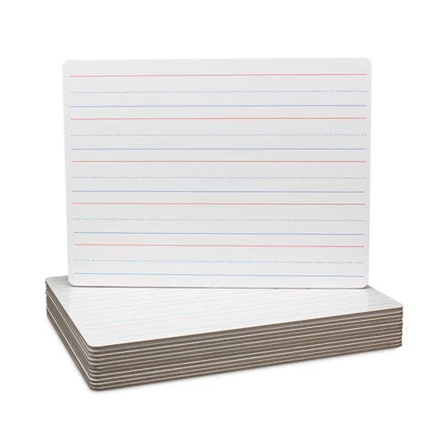 Flipside Magnetic Two-sided Red And Blue Ruled Dry Erase Board 12 X 9 Ruled White Front/unruled White Back 12/pack - School Supplies -