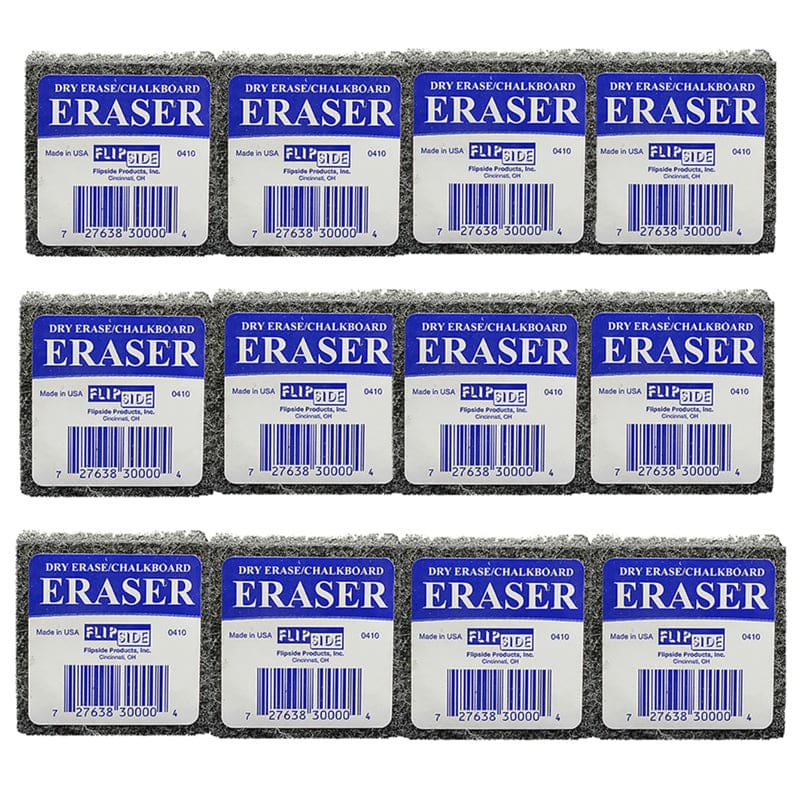Flipside Student Eraser 12Pk Class Pack 2X2 (Pack of 2) - Erasers - Flipside