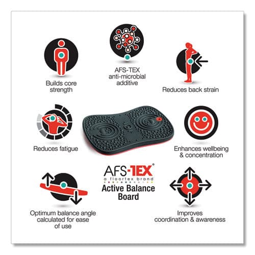 Floortex Afs-tex Active Balance Board 14w X 20d X 2.5h Black - Furniture - Floortex®