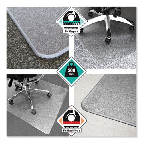 Floortex Cleartex Megamat Heavy-duty Polycarbonate Mat For Hard Floor/all Carpet 46 X 53 Clear - Furniture - Floortex®