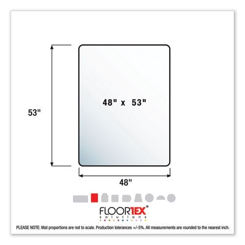 Floortex Cleartex Ultimat Polycarbonate Chair Mat For Hard Floors 48 X 53 Clear - Furniture - Floortex®