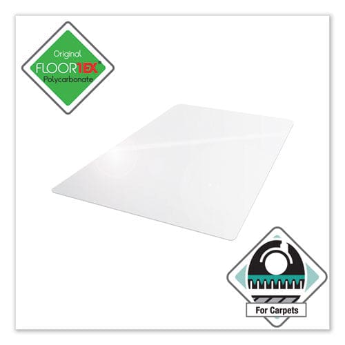 Floortex Cleartex Ultimat Polycarbonate Chair Mat For High Pile Carpets 60 X 48 Clear - Furniture - Floortex®