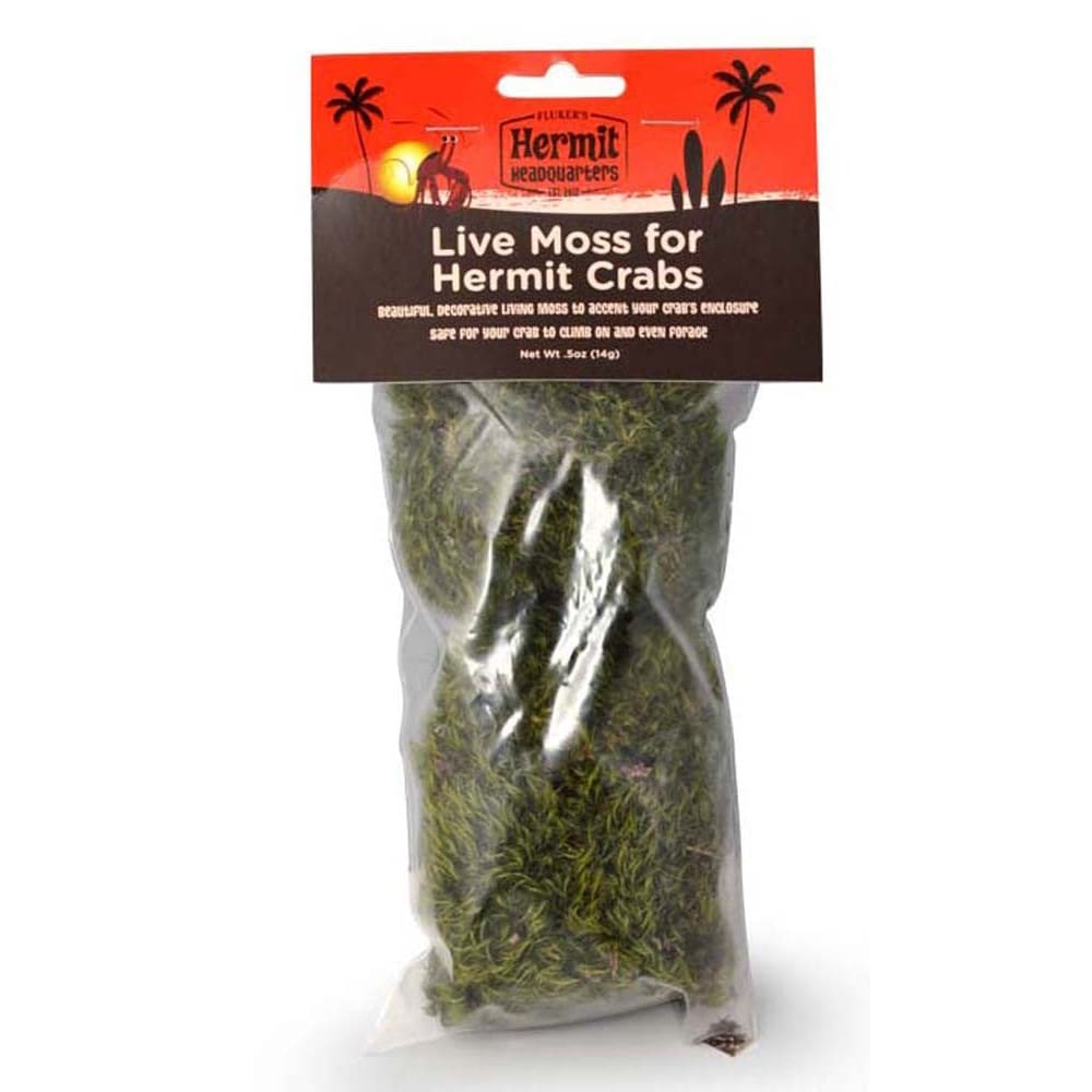 Fluker’s Hermit Crab Live Moss Green 0.5 oz - Pet Supplies - Fluker’s