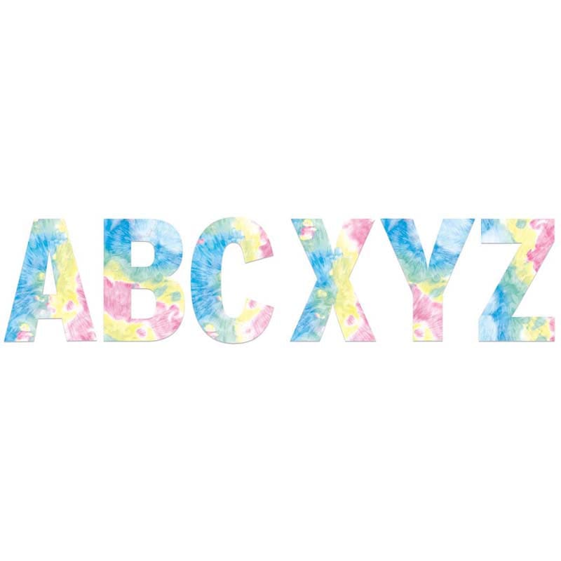 Fluorescent Tie-Dye 7 Deco Letters (Pack of 6) - Letters - Eureka