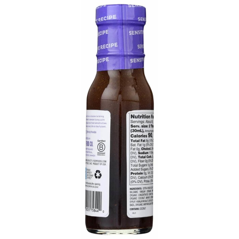 FODY FOODS CO Grocery > Salad Dressings FODY FOODS CO: Balsamic Vinaigrette Dressing, 8 fo