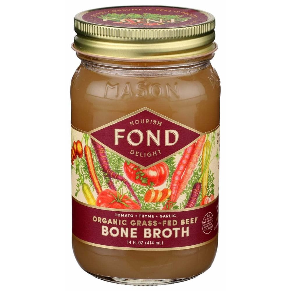 FOND BONE BROTH Fond Bone Broth Beef Bone Broth Garlic Thyme, 14 Fo