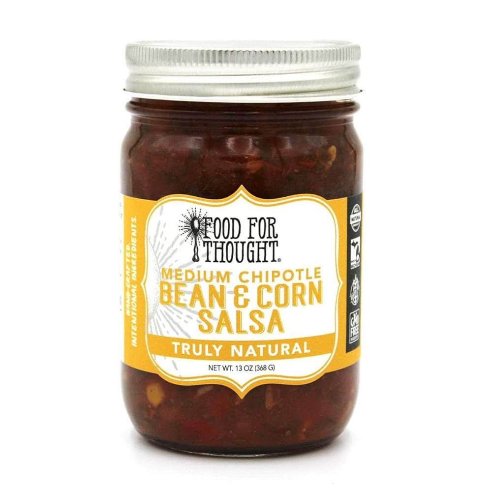 FOOD FOR THOUGHT Grocery > Pantry > Dips FOOD FOR THOUGHT: Salsa Chipotle Bean Corn, 13 oz