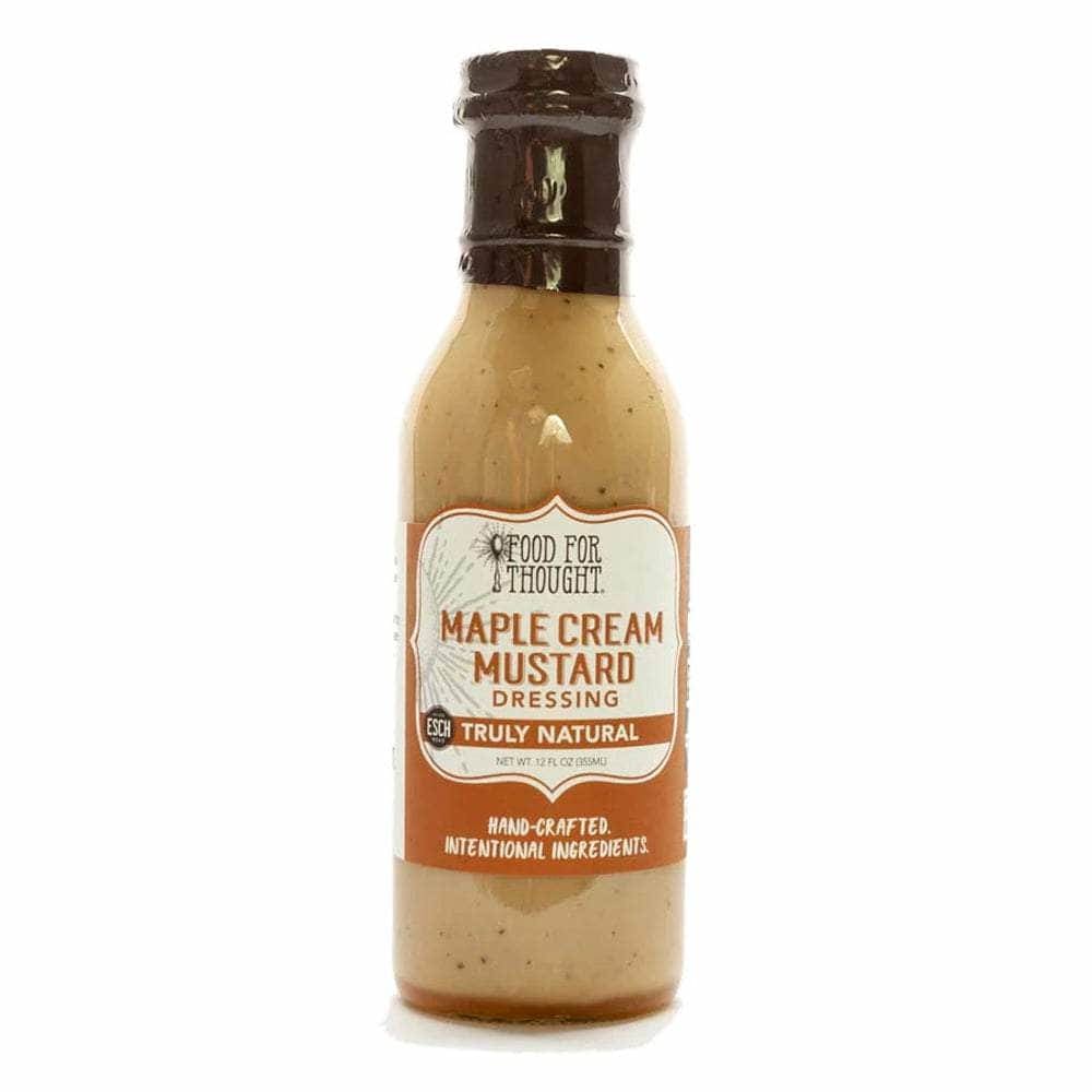 FOOD FOR THOUGHT Grocery > Pantry > Condiments FOOD FOR THOUGHT: Truly Natural Maple Cream Mustard Dressing, 12 fo