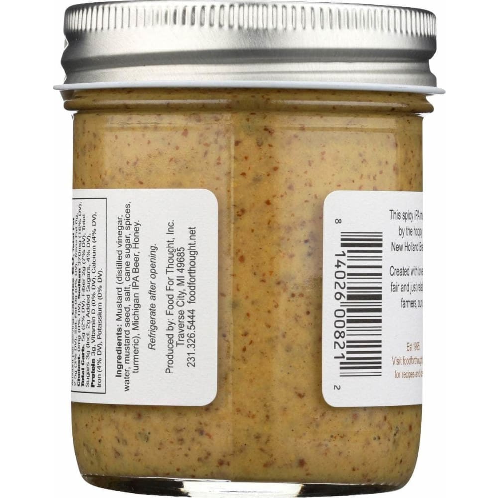 FOOD FOR THOUGHT Grocery > Pantry > Condiments FOOD FOR THOUGHT: Truly Natural Spicy IPA Mustard & Rub, 7.5 fo