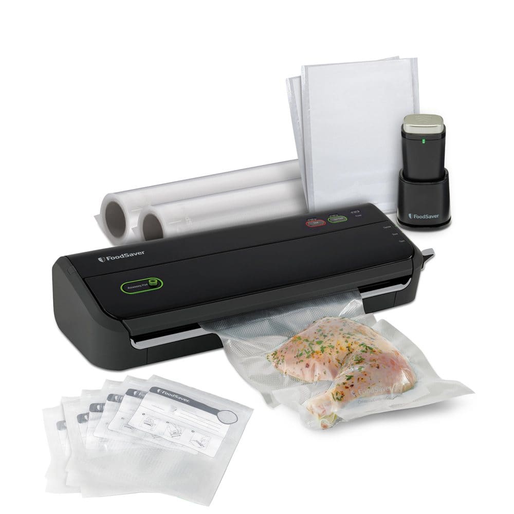 FoodSaver FM2000 Vacuum Sealer Machine with HandHeld Vacuum Sealer Bags & Rolls Bonus Pack Black - Specialty Appliances - FoodSaver