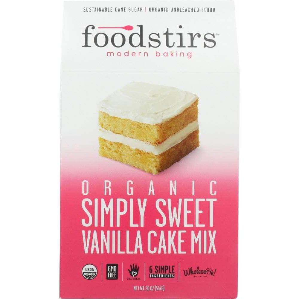 FOODSTIRS Foodstirs Organic Simply Sweet Vanilla Cake Mix, 20 Oz