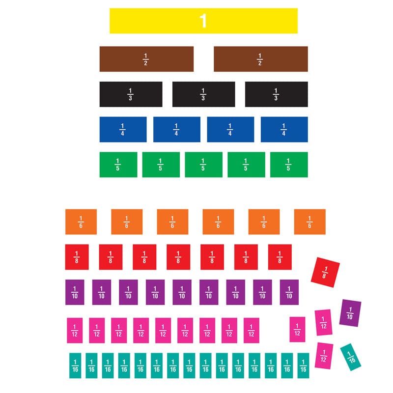 Fraction Tiles Magnetic Accents (Pack of 6) - Fractions & Decimals - Teacher Created Resources