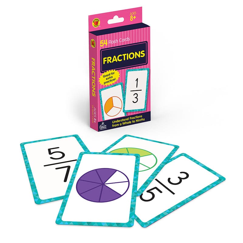 Fractions Flash Cards (Pack of 12) - Fractions & Decimals - Carson Dellosa Education