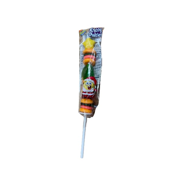 Frankford Nickelodeon SpongeBob SquarePants Krabby Patties Original Flavor Gummy Candy Kabob Lollipop Christmas 1.5oz - Frankford