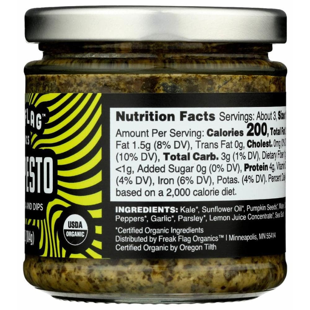 FREAK FLAG ORGANICS Grocery > Pantry FREAK FLAG ORGANICS: Organic Kale Pesto, 6.5 oz