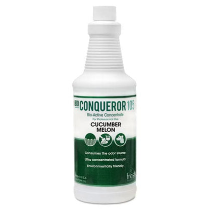 Fresh Products Bio Conqueror 105 Enzymatic Odor Counteractant Concentrate Cucumber Melon 1 Qt Bottle 12/carton - Janitorial & Sanitation -