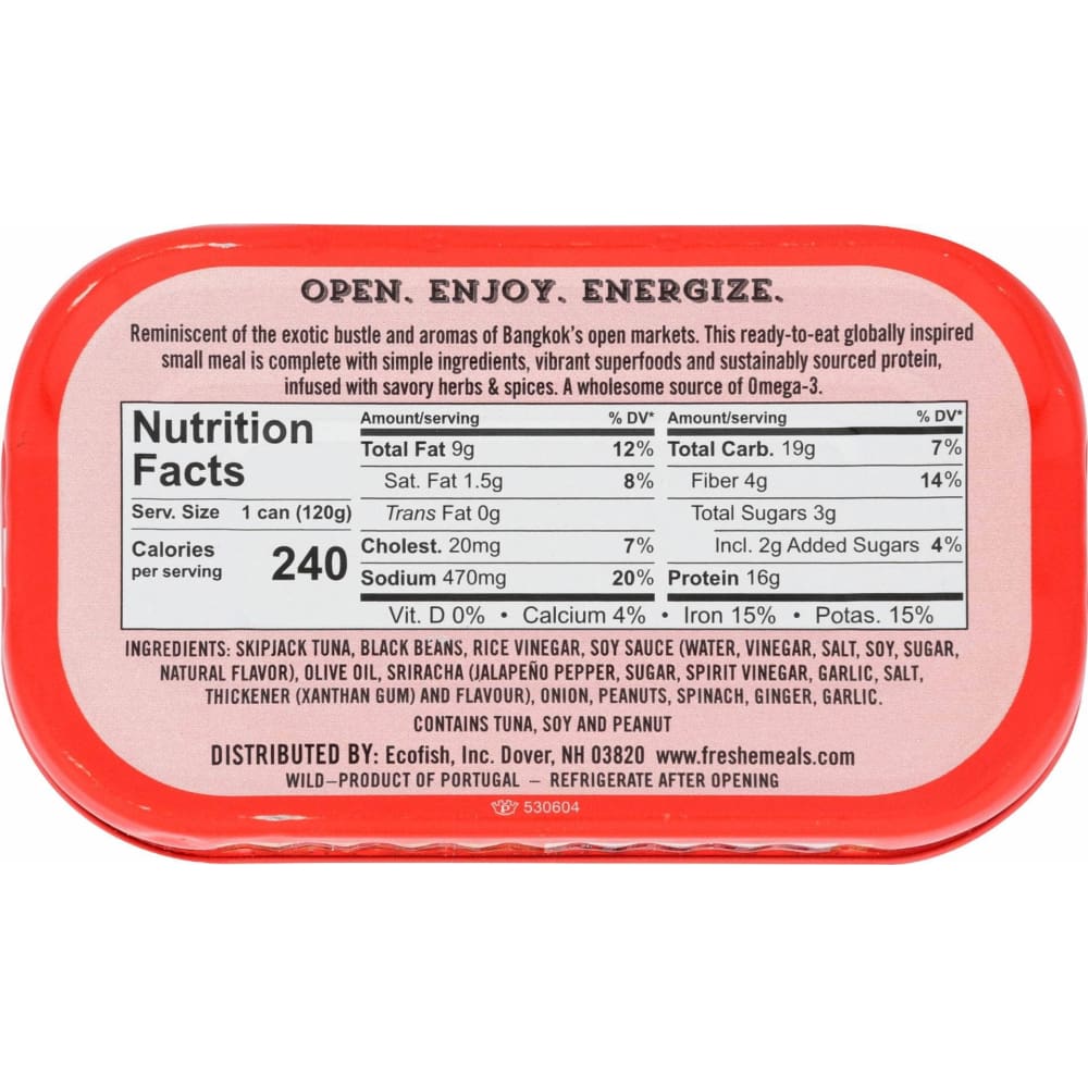 FRESHE Grocery > Pantry > Meat Poultry & Seafood FRESHE: Thai Sriracha Tuna, 4.25 oz