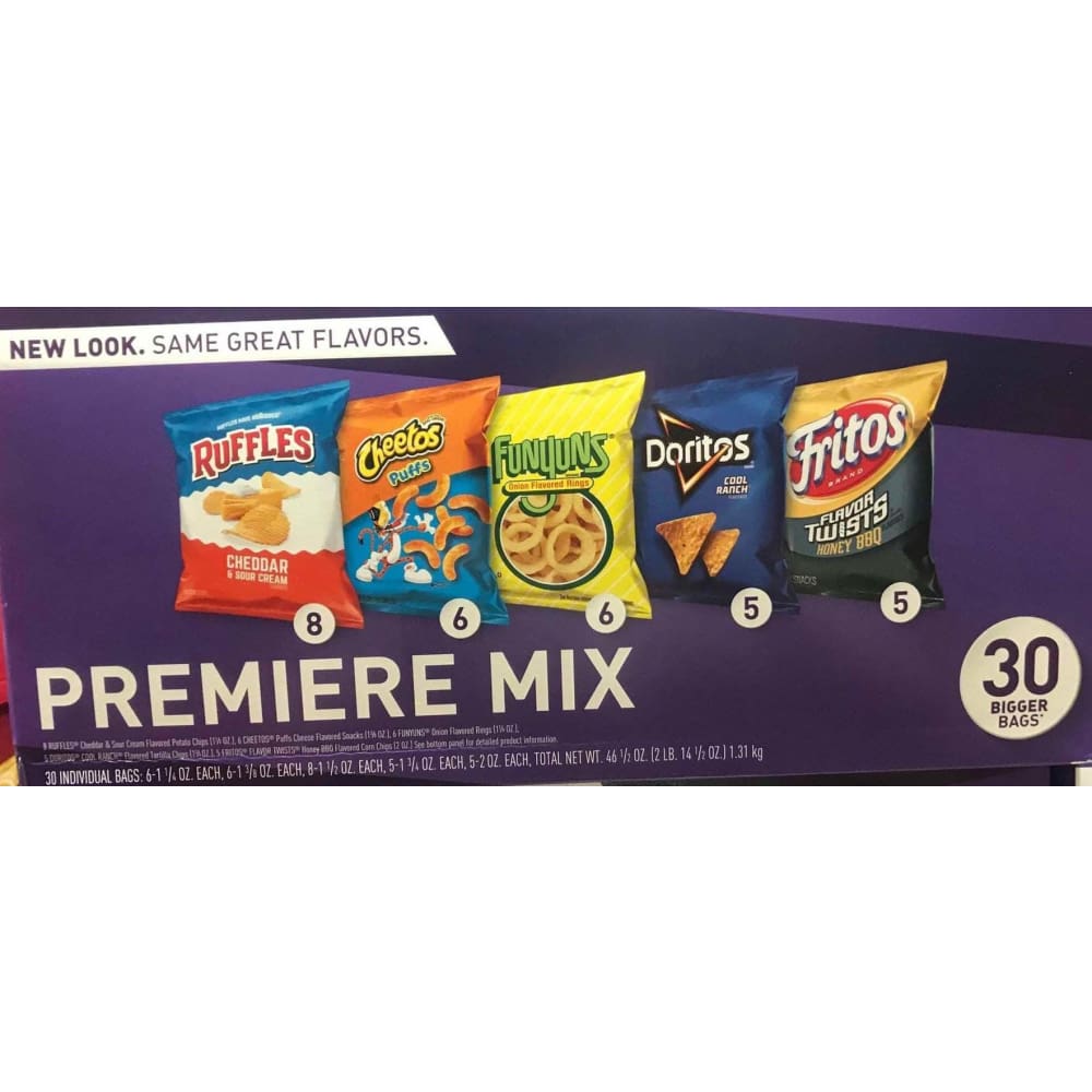 Frito-Lay Premiere Chips Mix Variety Pack, 30 ct. - ShelHealth.Com