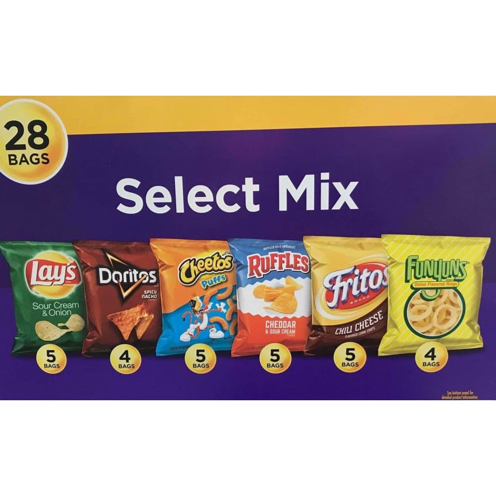 Frito Lay Select Mix Variety Box 28 Bags, 2 Lbs. 11 Oz. - ShelHealth.Com