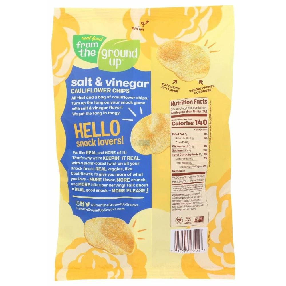 FROM THE GROUND UP From The Ground Up Chip Cauliflower Slt Ving, 3.5 Oz