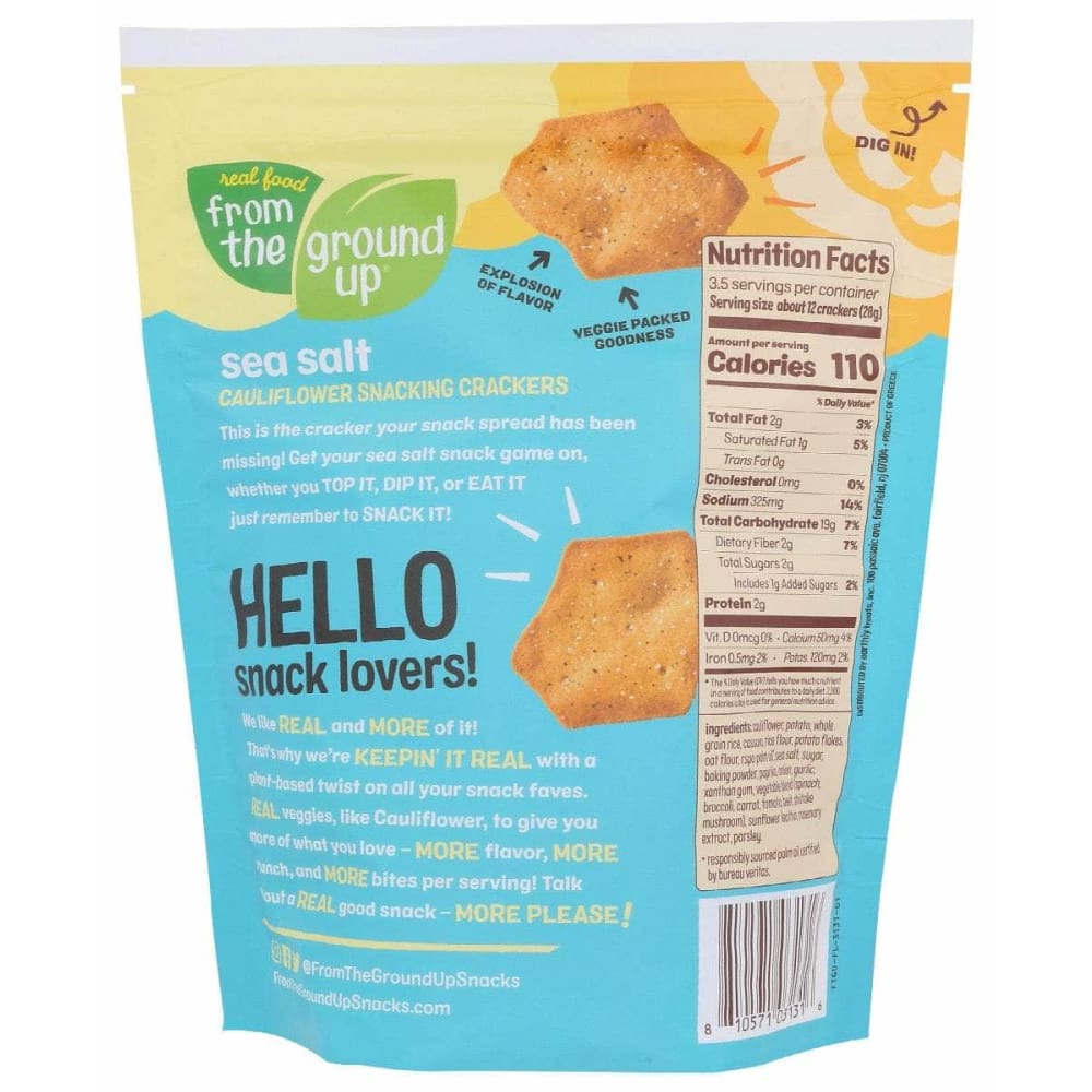 FROM THE GROUND UP From The Ground Up Cracker Caul Snack Seaslt, 3.5 Oz