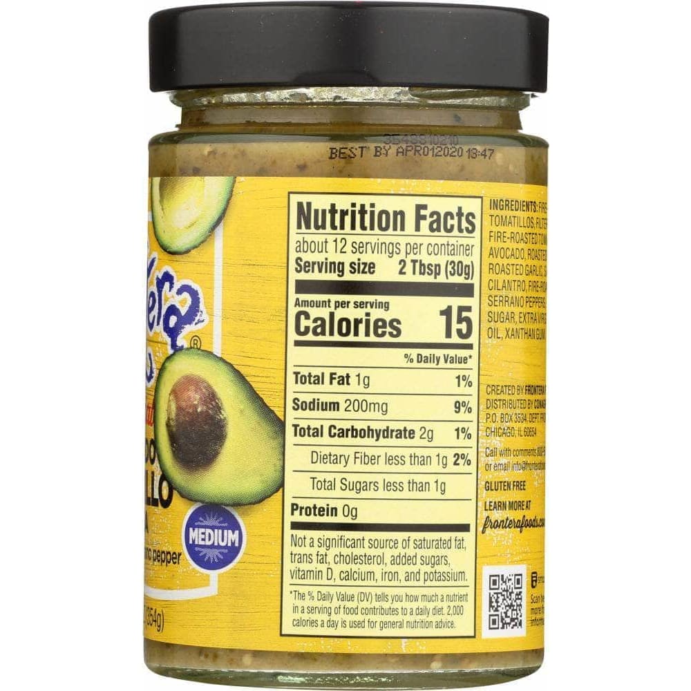 Frontera Frontera Avocado Tomatillo Salsa, 12.5 oz