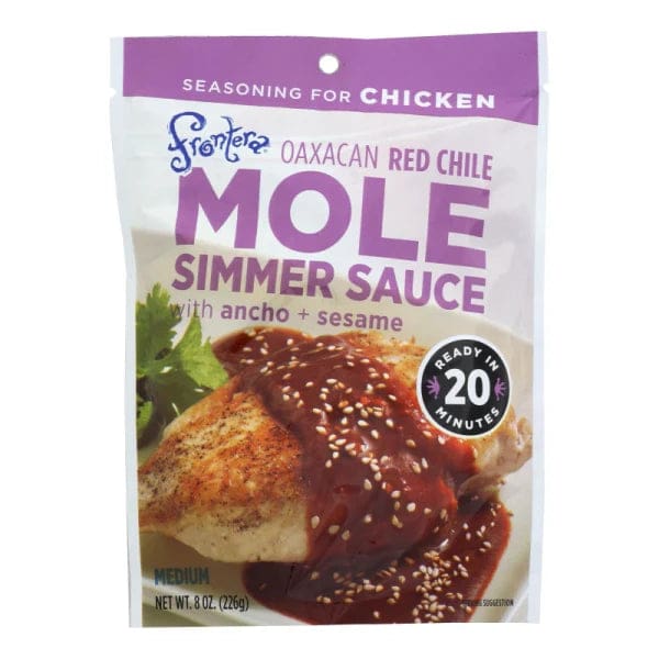 Frontera Foods Simmer Sauce - Oaxacan Red Chile Mole - with Ancho and Sesame - 8 oz - case of 6 - Frontera Foods