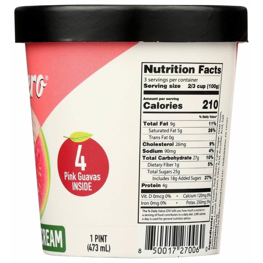 FRUTERO ICE CREAM Grocery > Frozen FRUTERO ICE CREAM: Guava Ice Cream, 1 pt