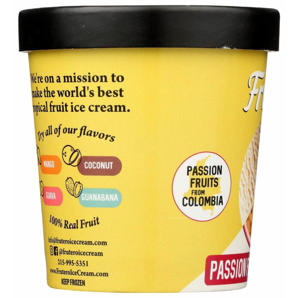 FRUTERO ICE CREAM Grocery > Frozen FRUTERO ICE CREAM: Passion Fruit Ice Cream, 1 pt