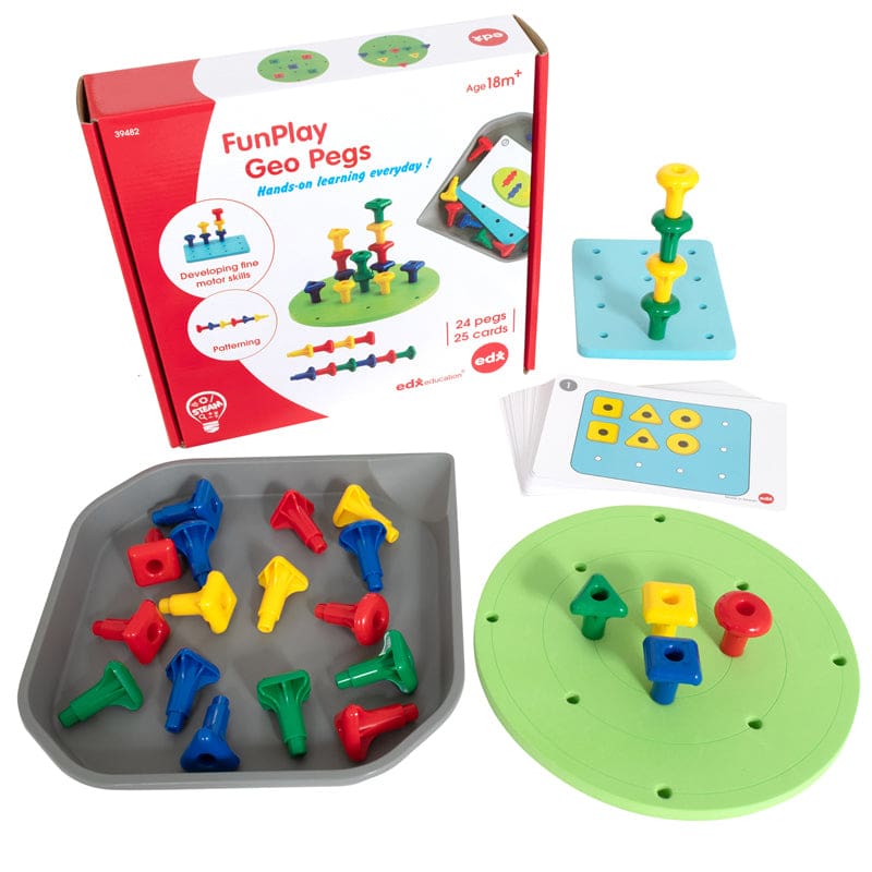 Funplay Geo Pegs Homeschool Kit For Toddlers - Pegs - Learning Advantage