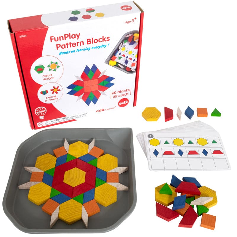 Funplay Pattern Blocks Homeschl Kit For Kids - Math - Learning Advantage
