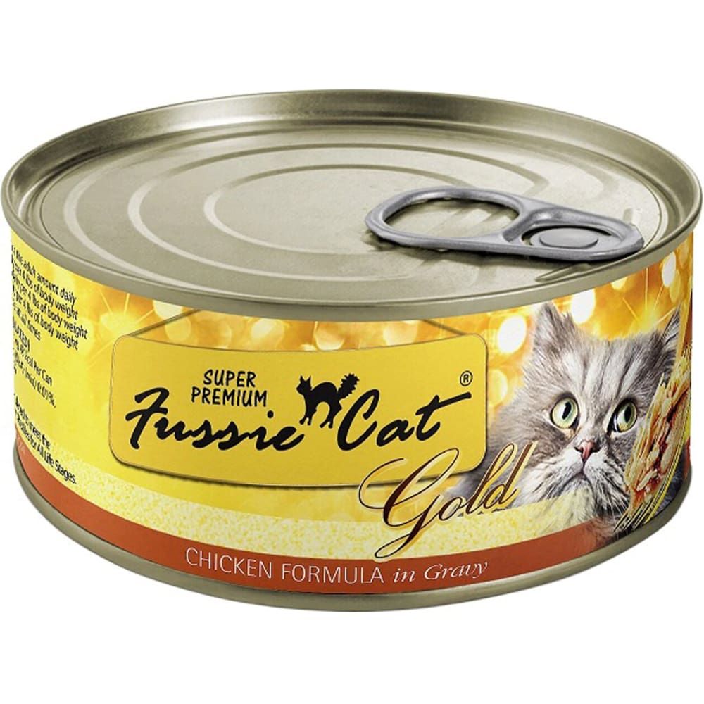 Fussie Cat Gold Chicken Gravy 2.82oz/24 Superprem Can - Pet Supplies - Fussie