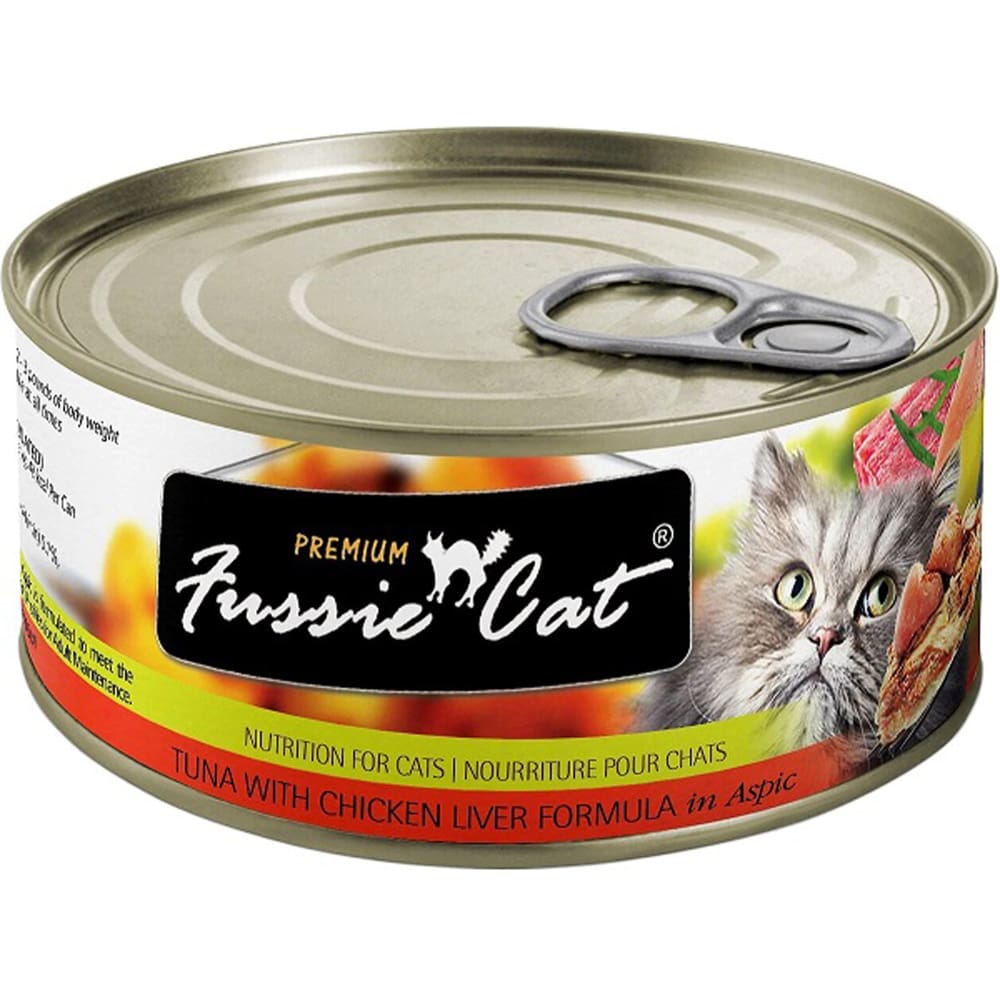 Fussie Cat Premium Tuna Chickenliver In Aspic 2.82oz/24 Can - Pet Supplies - Fussie