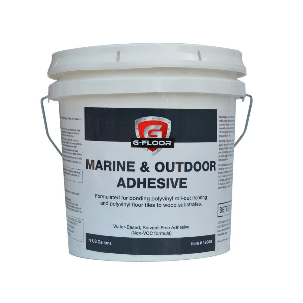 G-Floor Marine and Outdoor Adhesive - 4 Gallon - Garage Flooring - G-Floor