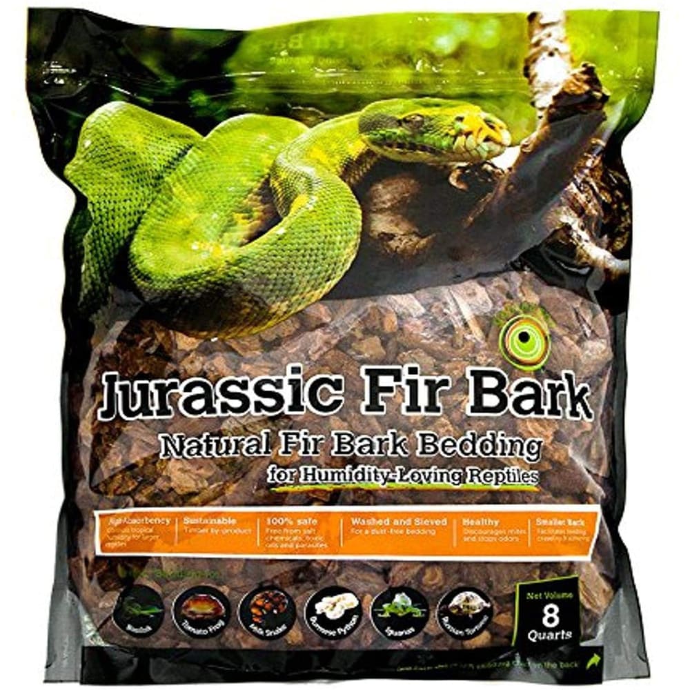 Galapagos Jurassic Fir Bark Natural Fir Bark Bedding Substrate Brown 8 qt - Pet Supplies - Galapagos