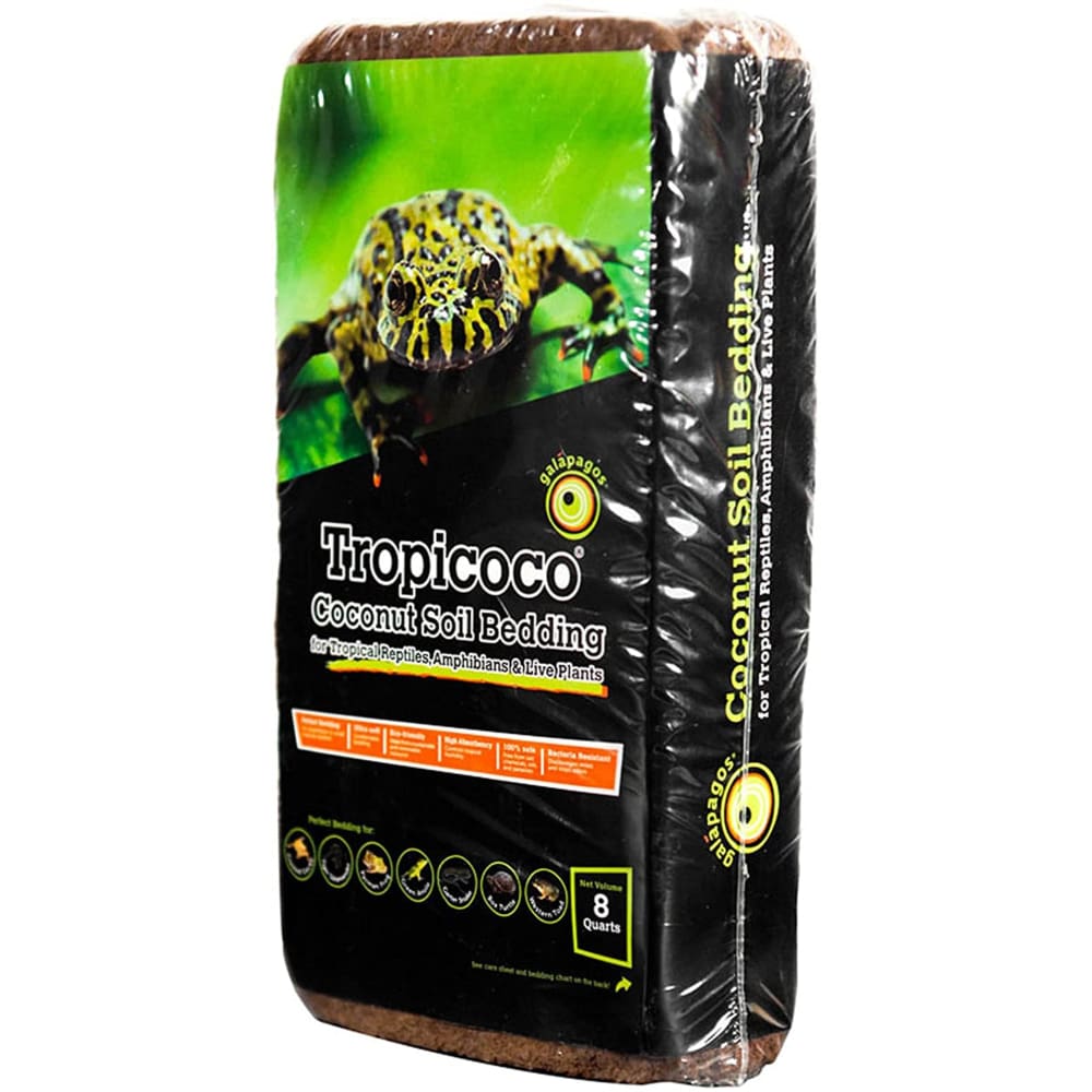 Galapagos Tropicoco Natural Coconut Husk Bedding Substrate Brown 8 qt - Pet Supplies - Galapagos