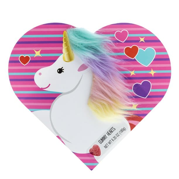 Galerie Unicorn Faux Mane Heart Box with Gummies 6.35 oz - Galerie