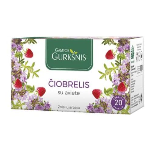 Gamtos Gurksnis Herbal Tea Bags with Thyme and Raspberry 20 pcs. - Gamtos Gurksnis