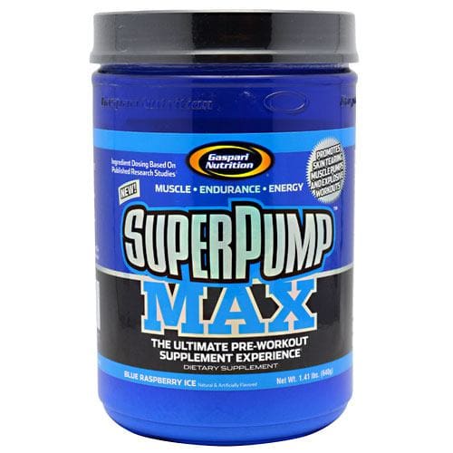 Gaspari Nutrition Superpump Max Blue Raspberry Ice 40 servings - Gaspari Nutrition