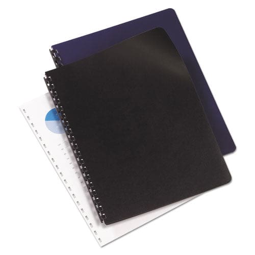 GBC Leather-look Presentation Covers For Binding Systems Black 11 X 8.5 Unpunched 200 Sets/box - Office - GBC®