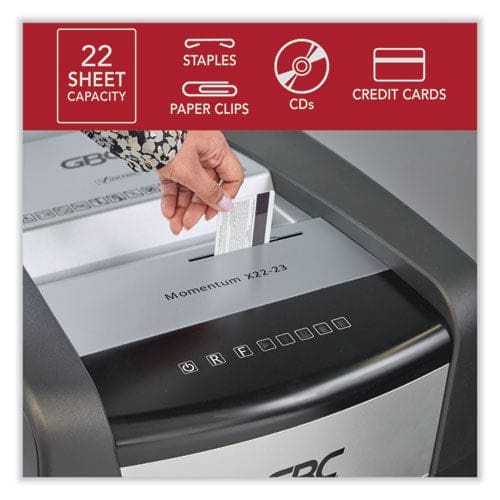 GBC Momentum X22-23 Micro-cut P-4 Anti-jam Shredder 22 Manual Sheet Capacity - Technology - GBC®