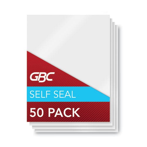 GBC Selfseal Self-adhesive Laminating Pouches And Single-sided Sheets 3 Mil 9 X 12 Gloss Clear 50/pack - Technology - GBC®